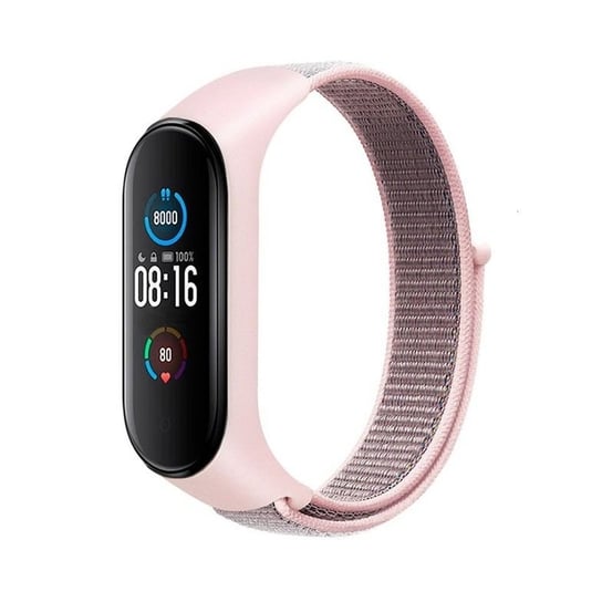 Pasek / opaska nylonowa do smart band Xiaomi Mi Band 5 / 6 / 7 różowa (07) Partner Tele