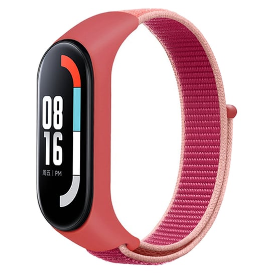 Pasek opaska nylonowa do Xiaomi Mi Band 3/4/5/6/7 "Rose red" Vanfone