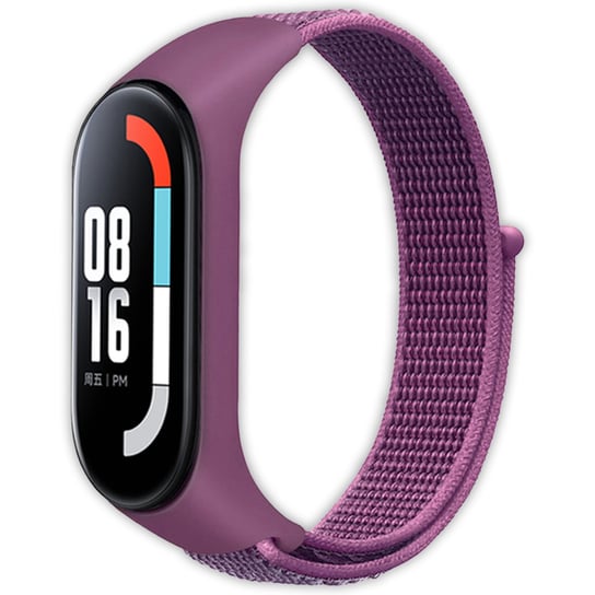Pasek opaska nylonowa Vanfone do Xiaomi Mi Band 3/4/5/6/7, fioletowy Vanfone