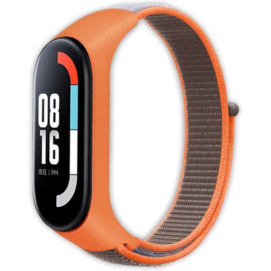 Pasek opaska nylonowa Vanfone do Xiaomi Mi Band 3/4/5/6/7, pomarańczowy neon Vanfone