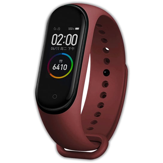 Pasek opaska silikonowa vanfone do xiaomi mi band 3/4, bordowy Vanfone