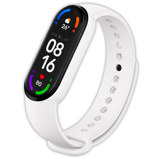 Pasek opaska silikonowa Vanfone do Xiaomi Mi Band 5/6, biały Vanfone