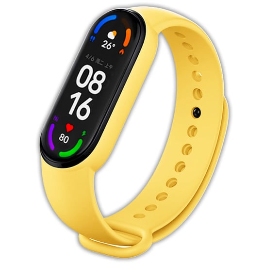 Pasek opaska silikonowa Vanfone do Xiaomi Mi Band 5/6, żółty Vanfone