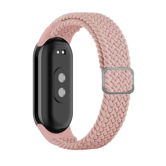 Pasek Pleciony Mi Band 8 / M8 (22), LIGHT PINK / PUDROWY RÓŻ bez marki