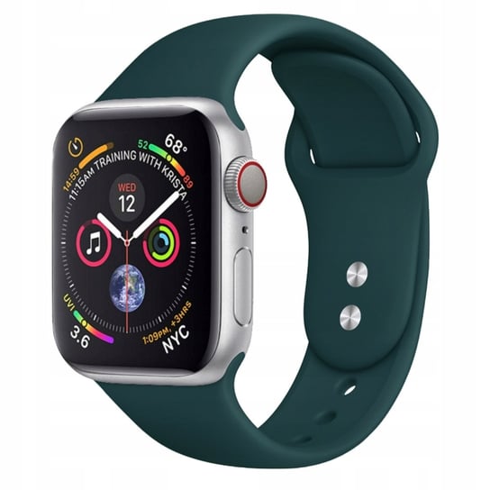 Pasek Silicone Band Do Apple Watch 1 2 3 4 5 6 7 Se 38/40/41Mm - Ciemny Zielony Bowi