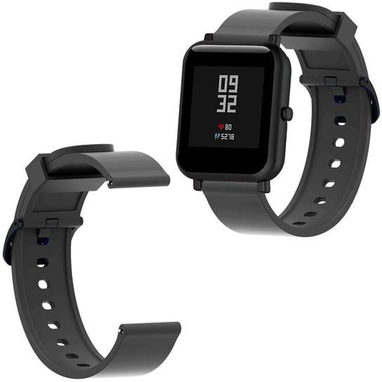 Pasek silikonowy do Amazfit BIP/GTS 42mm (Czarny) Strado