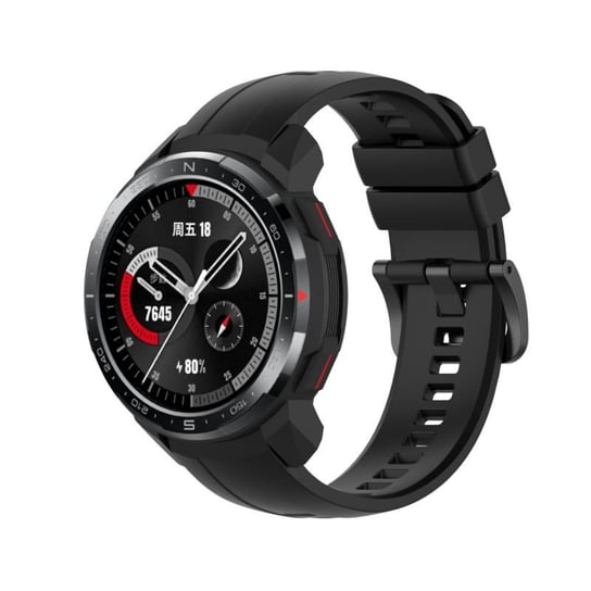 Pasek Silikonowy / Opaska do smartwatch Honor Watch GS Pro KAN-B19S czarny GSM-HURT