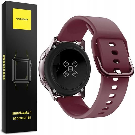 Pasek Silikonowy Opaska do zegarka Smartwatch 22mm dark red Inna marka