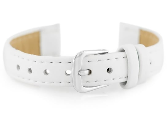 Pasek skórzany do zegarka - biały - 12mm Inna marka