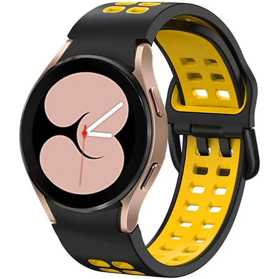 Pasek sportowy Alogy Soft Band Guma do smartwatcha do Samsung Galaxy Watch 4/5 40/42/44/45mm Czarno-żółty Alogy