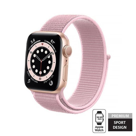 Pasek sportowy do Apple Watch 38/40 mm CRONG, Powder Pink Crong