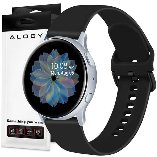 Pasek uniwersalny Alogy Strap z klamrą do smartwatcha 20mm Black Alogy