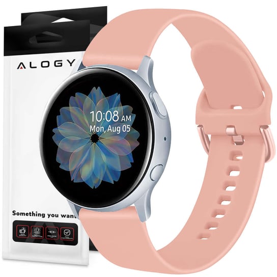 Pasek uniwersalny Alogy Strap z klamrą do smartwatcha 20mm Light Pink Alogy