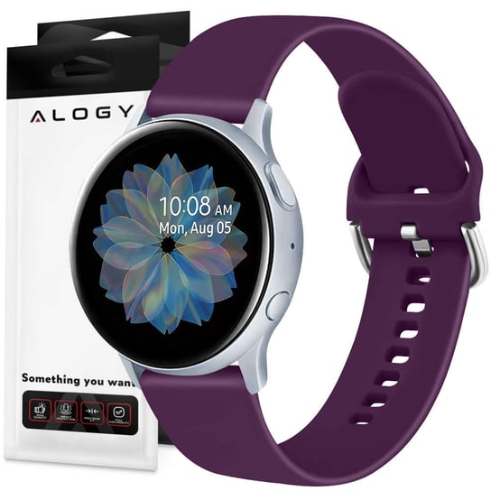 Pasek uniwersalny Alogy Strap z klamrą do smartwatcha 20mm Purple Alogy