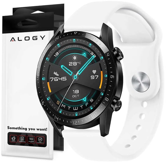 Pasek uniwersalny Sportowy Alogy Strap do smartwatcha 20mm White Alogy