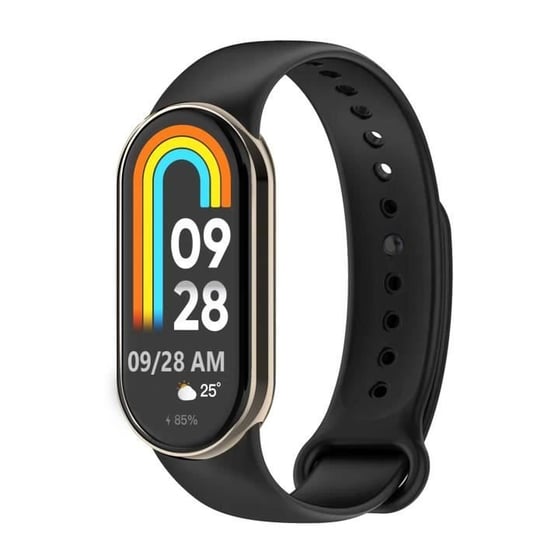 Pasek zamienny OcioDual do Xiaomi Mi Band 8, kolor czarny, pasek zamienny z miękkiej gumy i silikonu OCIODUAL