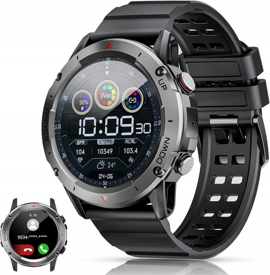 Pasonomi Smartwatch Męski Z Funkcją Telefonu 1,39" Czarny Inna marka