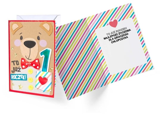 Passion Cards, karnet okolicznościowy, 1 urodziny, FR-018 Kukartka