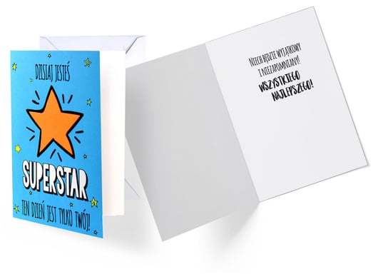 Passion Cards, karnet okolicznościowy Życzenia ogólne - superstar, NN-006 Kukartka