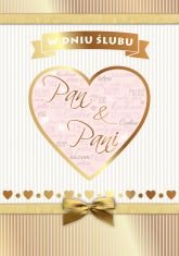 Passion Cards, Karnet PR-002 W dniu ślubu Pan & Pani Passion Cards
