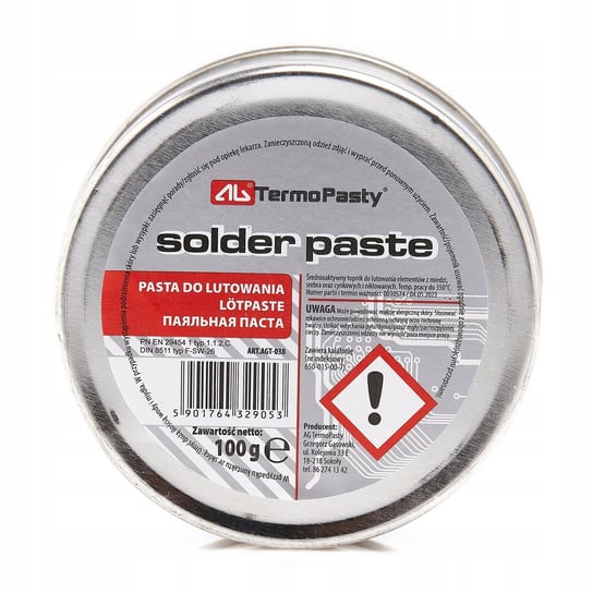 PASTA LUTOWNICZA DO LUTOWANIA 100G AG TERMOPASTY Techrebal