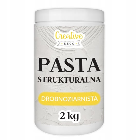 Pasta strukturalna 3D biała 2kg - drobnoziarnista masa do efektów struktur Creative Deco