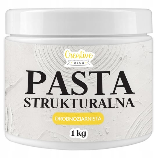 Pasta strukturalna drobnoziarnista biała do struktur i efektów 3D 1 kg Creative Deco