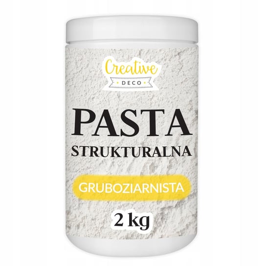 Pasta strukturalna gruboziarnista biała do struktur i efektów 3D 2kg Creative Deco