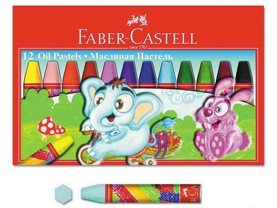 Pastele olejne 12 kolorów FABER-CASTELL Jumbo Słoń Faber-Castell Faber-Castell