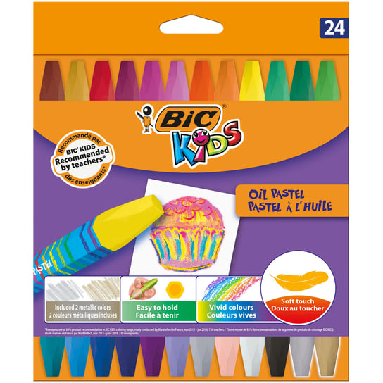 Pastele olejne, BIC Kids Oil Pastel, 24 kolory BIC