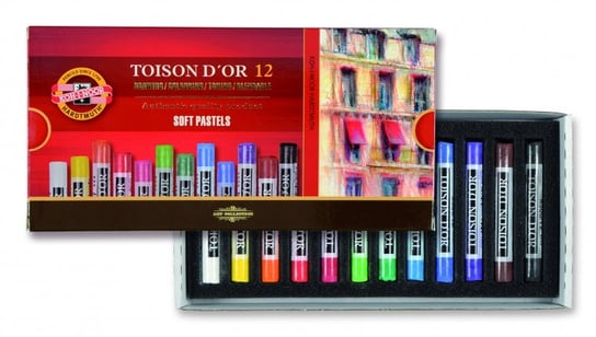 Pastele suche seria Toison D'or Koh-I-Noor, 12 kolorów Koh-I-Noor