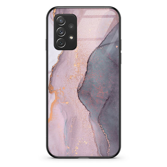 Pastelowy fiolet marmur golden - Galaxy A72 Etui szklane [TIF 10B] PieceofCase