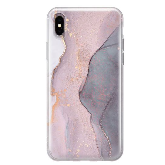 Pastelowy fiolet marmur golden - iPhone XS Etui silikonowe z nadrukiem [TIF 10B] PieceofCase