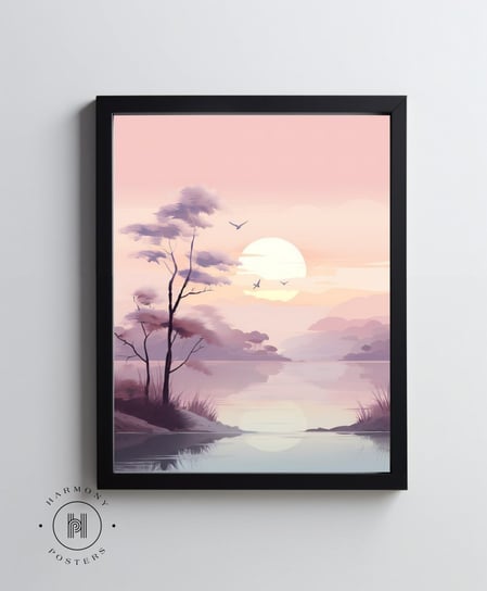Pastelowy krajobraz - 50x70 cm - Bez ramy Harmony Posters