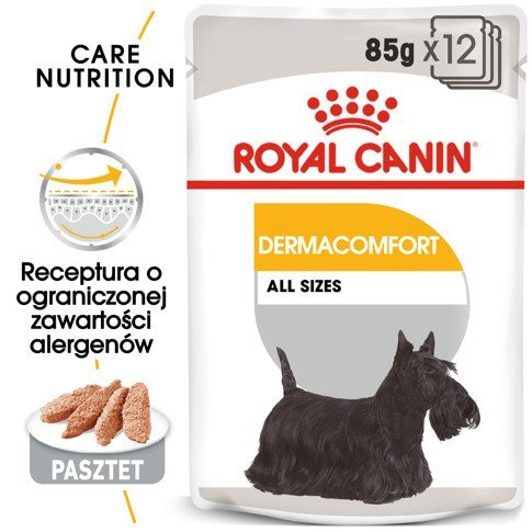 Pasztet dla psów dorosłych o wrażliwej skórze, skłonnej do podrażnień ROYAL CANIN CCN Dermacomfort, 85 g Royal Canin