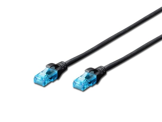 Patch cord RJ45/RJ45 U/UTP kat. 5e 3,0m AWG 26/7 PVC czarny Digitus