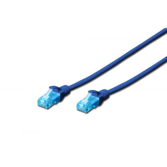 Patch cord U/UTP kat.5e PVC 0,5m niebieski Digitus