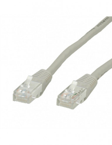 Patch Cord UTP, Cat.6 (Class E), beżowy, 1 m SECOMP
