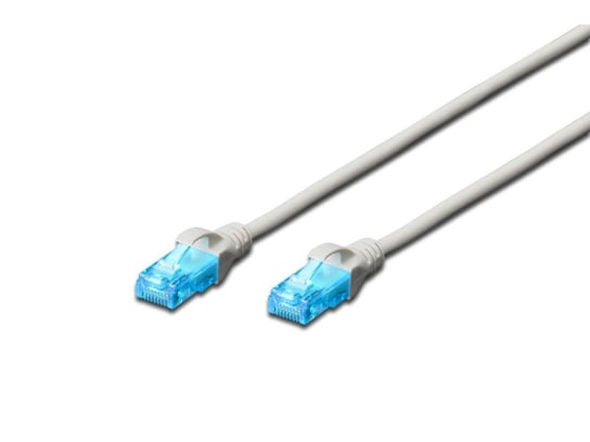 Patchcord nieekranowany U/UTP kat. 5e Professional o długości 1,5m w kolorze szarym Digitus