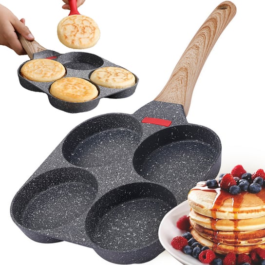 PATELNIA do smażenia JAJEK Pancakes Naleśników Omletów Racuchów Placki 24cm FP-4P-BLACK LOGIT