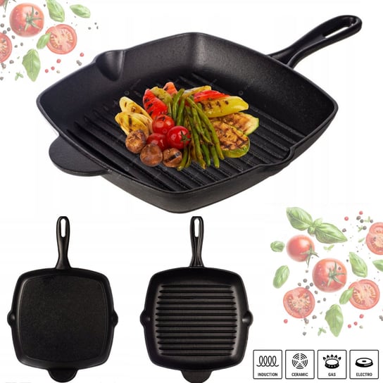 Patelnia Żeliwna Grillowa Zilner 27 Cm ZILNER