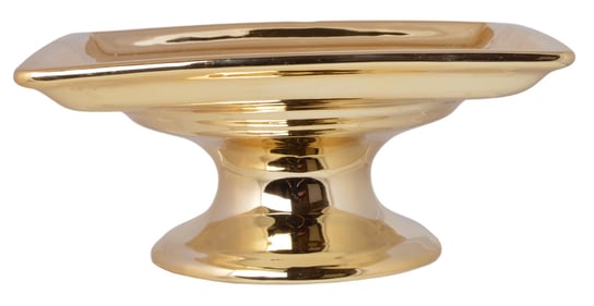 Patera ceramiczna kwadratowa złota duża 21,5x21,5x10 cm Ewax