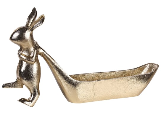 Patera dekoracyjna królik złota PROGO Beliani