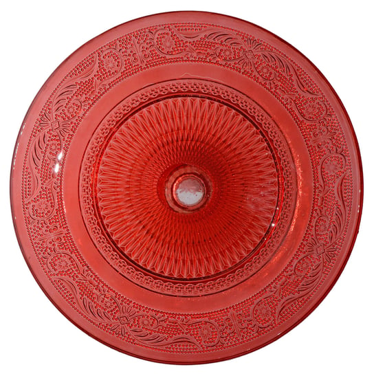 Patera maxi szklana czerwona 32,5x10 cm Ewax