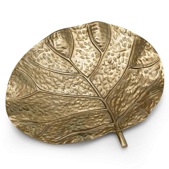 Patera metalowa Karen 31x27 złota w formie liścia Eurofirany Eurofirany