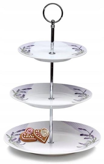 Patera na ciasto 3 poziom LAVENDER porcelana Banqu Banquet