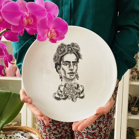 Patera ręcznie malowana Frida Kahlo II 27,5cm Rzecz-Pospolita Sztuka Użytkowa