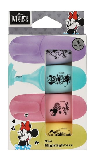PATIO, Zakreślacz mini Disney Fashion Minnie Mouse, 4 kolory Patio