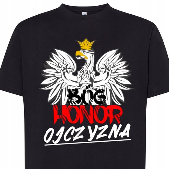 Patriotyczna Koszulka Polska Orzeł L 3228 Czarna Inna marka
