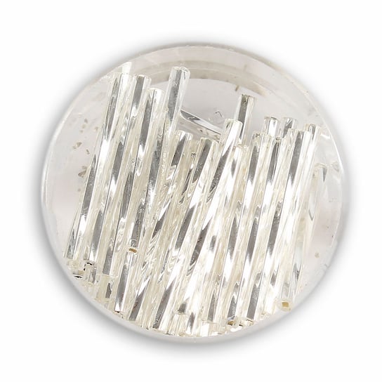 Patyczki szklane, srebrne, 25 mm, 15 g Euroclass
